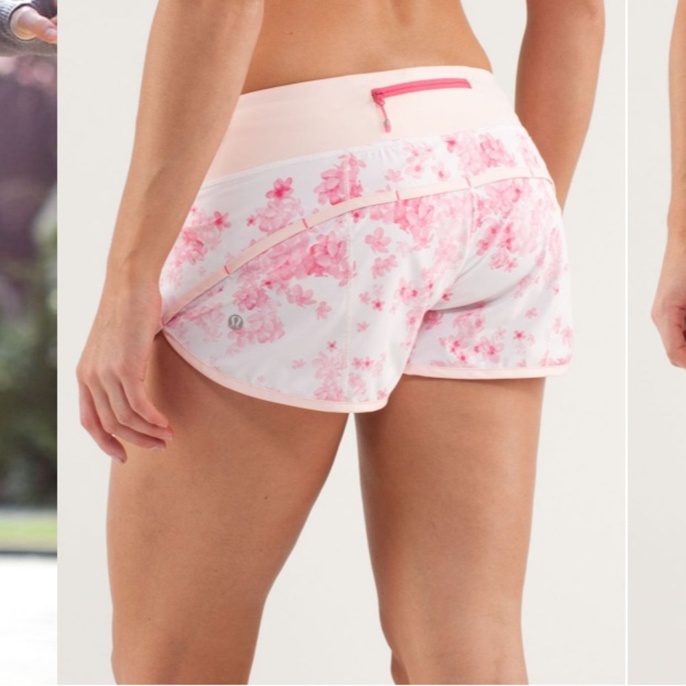 Lululemon Run Floral Print Speed Up Short